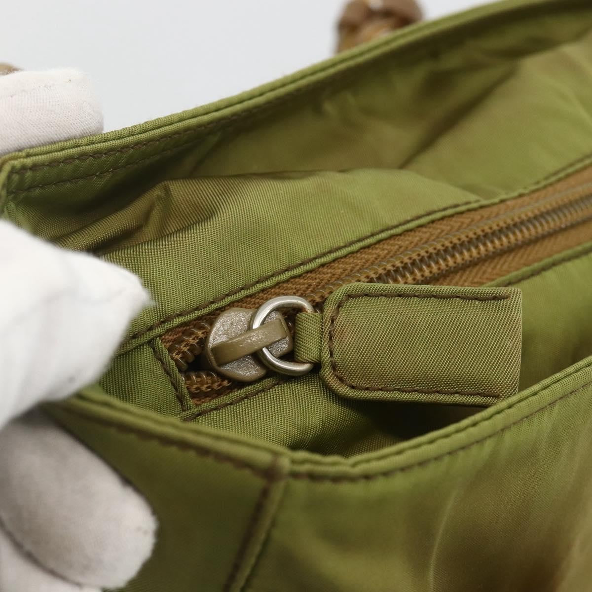 Prada Vintage Tote Tessuto Khaki Nylon Tote Bag Bag (Pre-Owned)