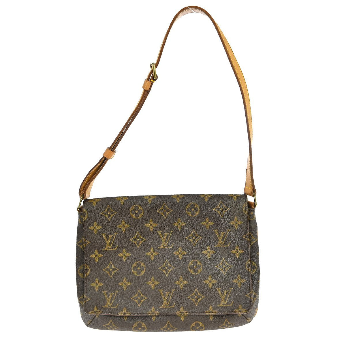 Louis Vuitton Musette Tango Handbag Monogram Canvas Brown Canvas Shoulder Bag Bag (Pre-Owned)