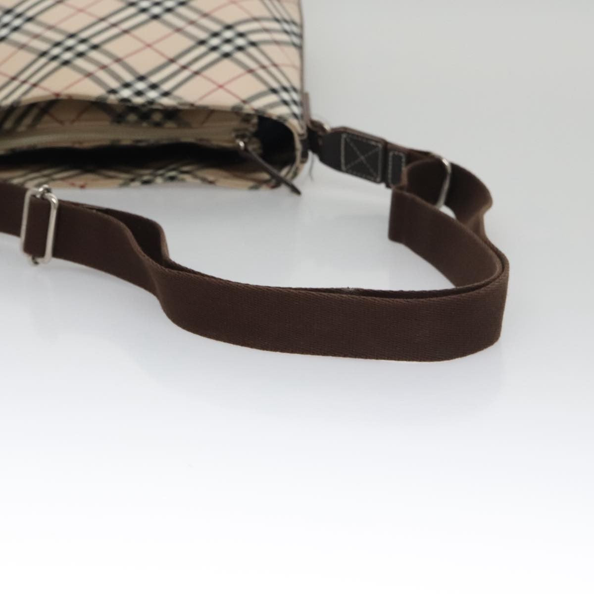 Burberry Nova Check Shoulder Bag Canvas Beige Canvas Shoulder Bag Bag (Pre-Owned)
