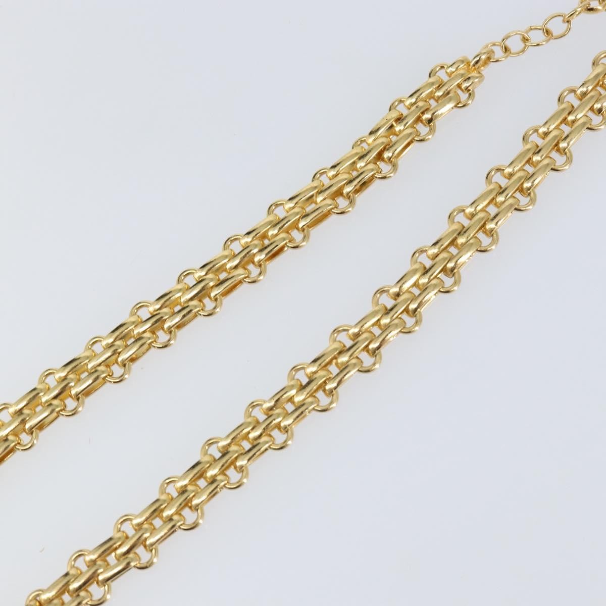 Christian Dior Vintage Cd Clasp Chain Necklace Metal Gold Metal Necklace Jewelry (Pre-Owned)