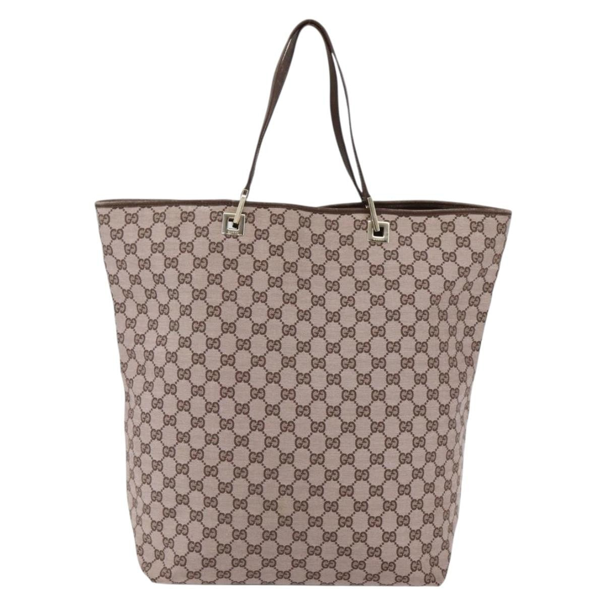 Gucci Vintage Bucket Shopping Tote Gg Canvas Pink Canvas Tote Bag Bag (Pre-Owned)