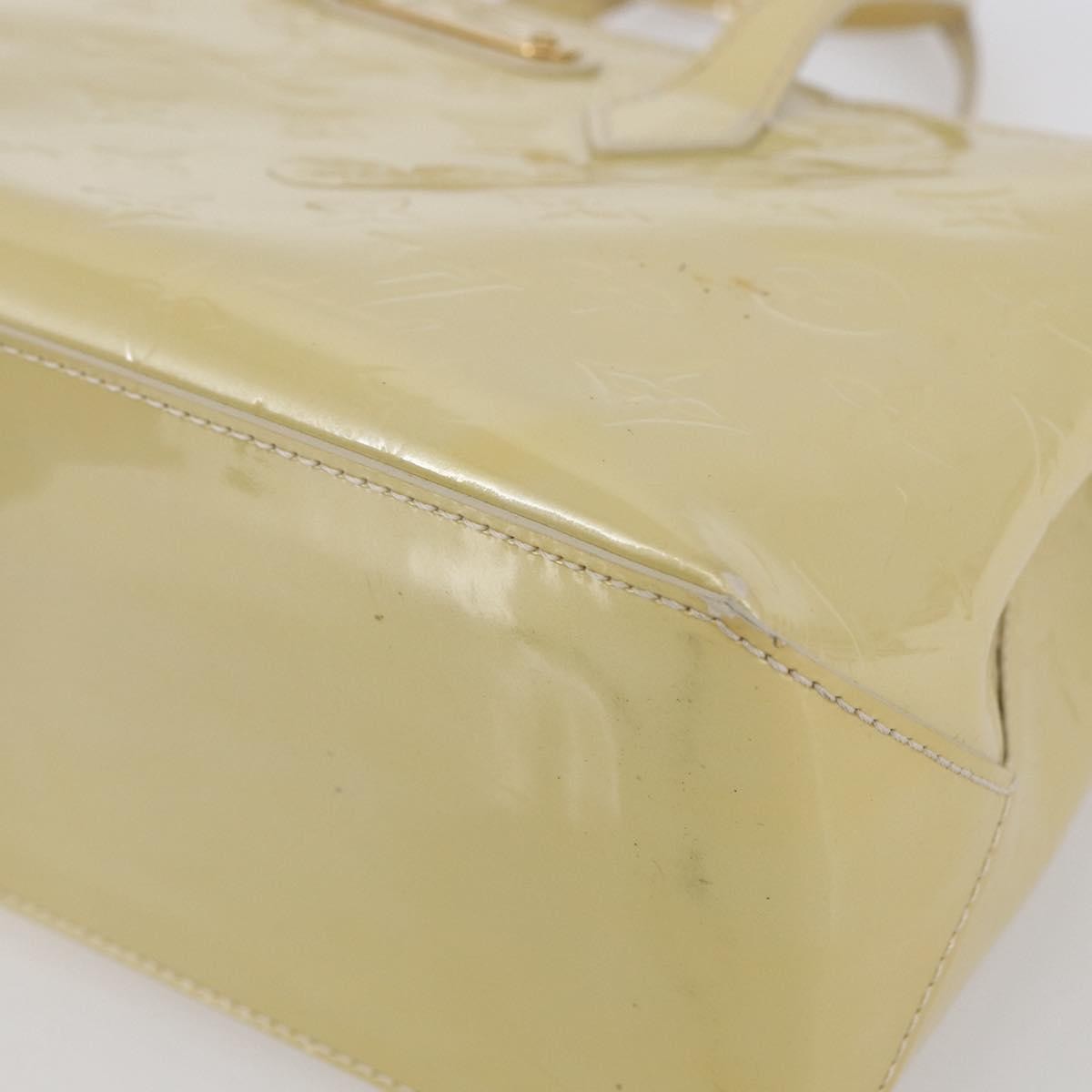 Louis Vuitton Wilshire Handbag Monogram Vernis Beige Patent_Leather Handbag (Pre-Owned)