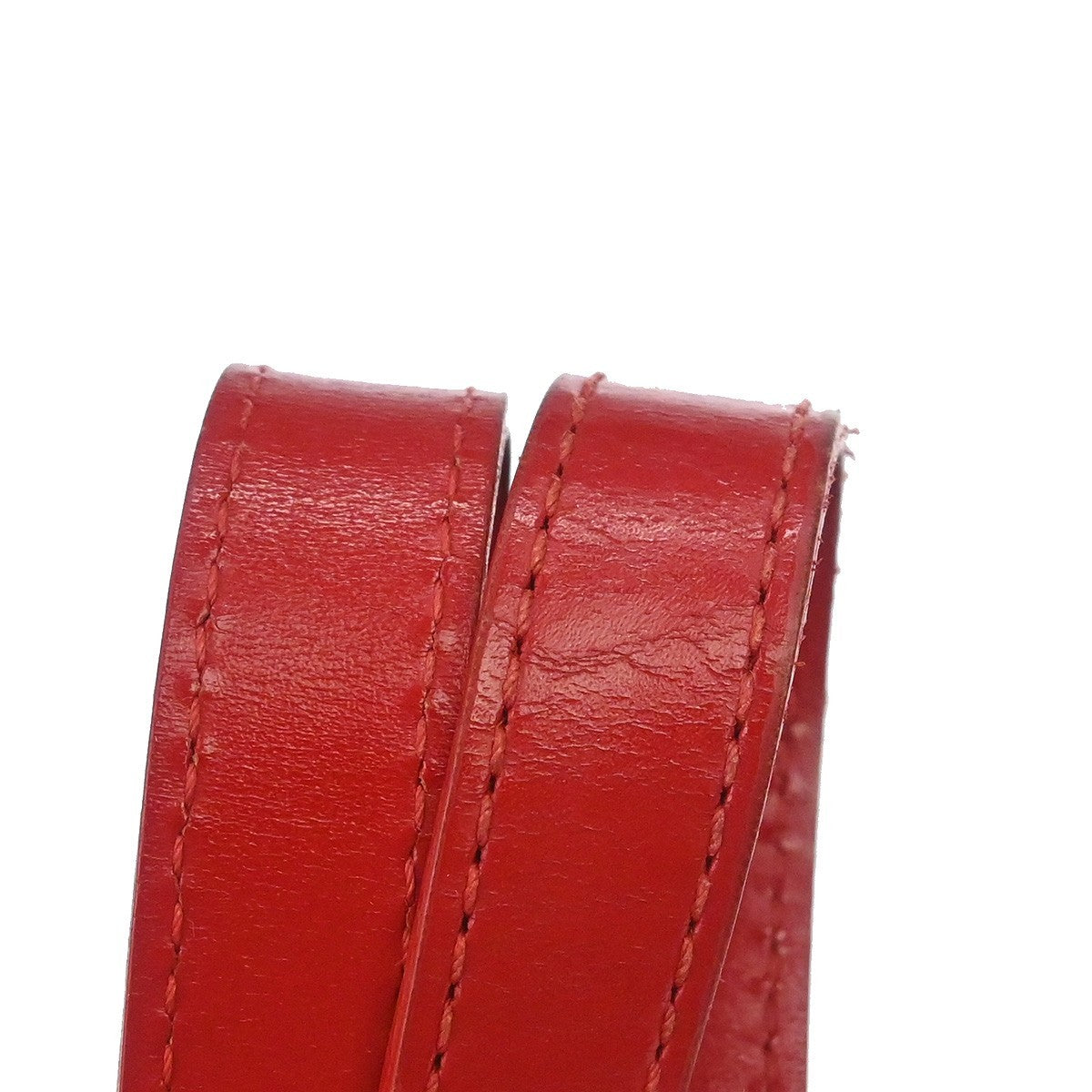Louis Vuitton Soufflot Handbag Epi Leather Red Leather Handbag (Pre-Owned)