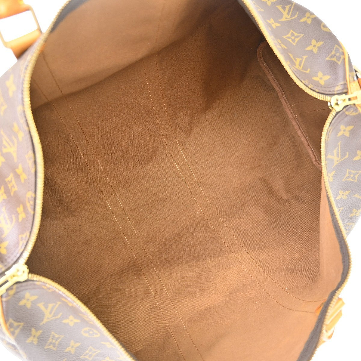 Louis Vuitton Keepall Bandouliere Bag Monogram Canvas Brown Canvas Travel Bag Bag (Pre-Owned)