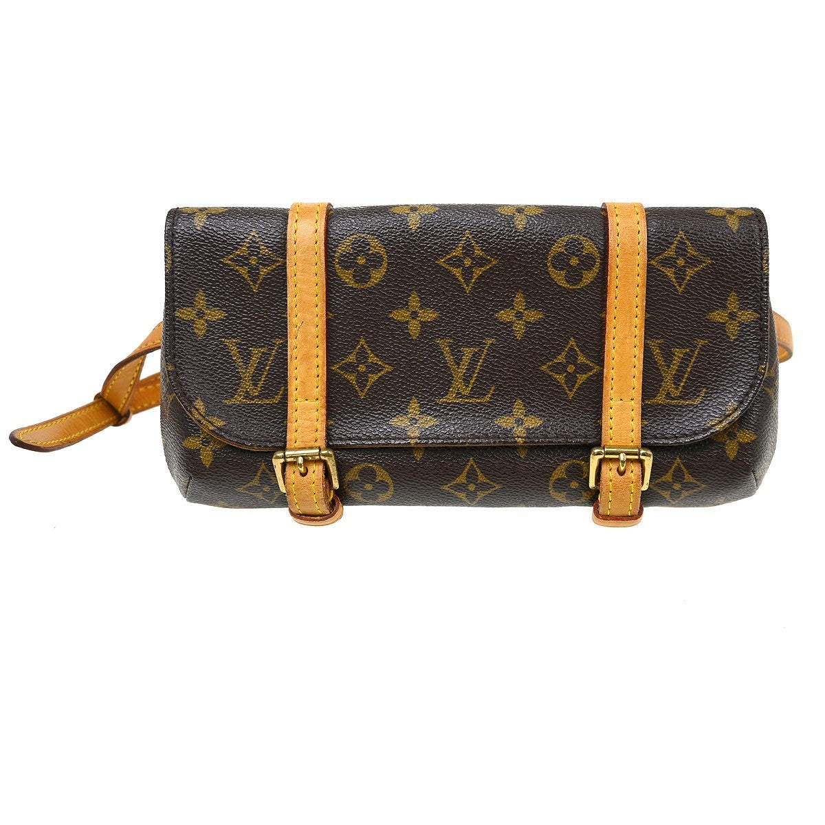 Louis Vuitton Ceinture Pochette Solo Belt Bag Monogram Canvas Brown Canvas Clutche & Pouche Bag (Pre-Owned)