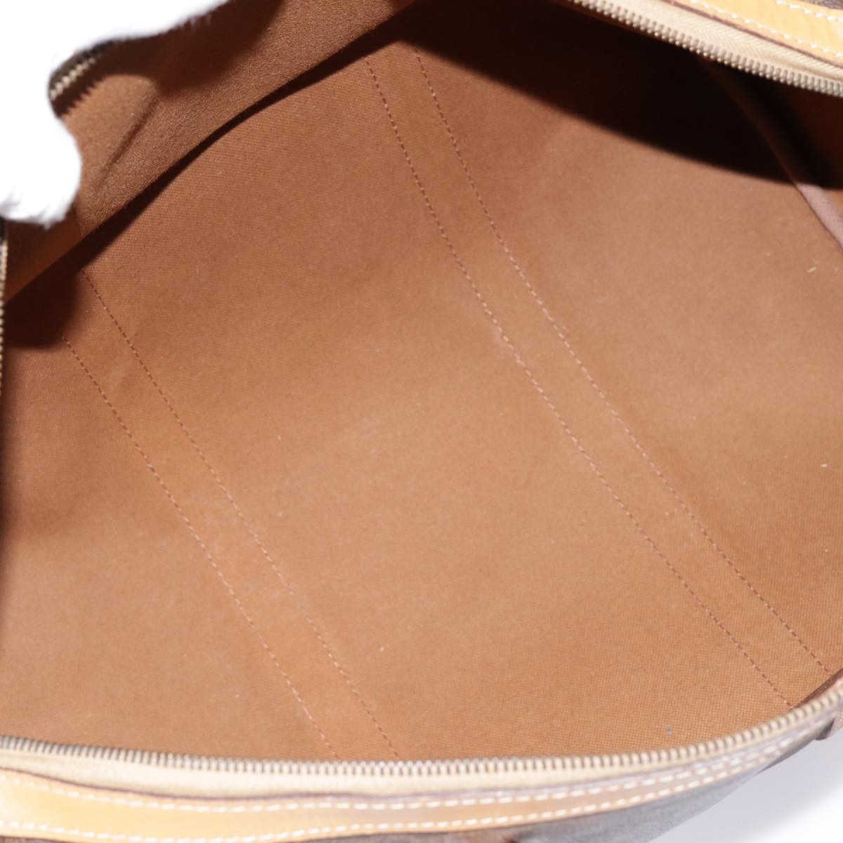 Celine Vintage Duffle Bag Macadam Coated Canvas Brown Canvas Travel Bag Bag (Pre-Owned)