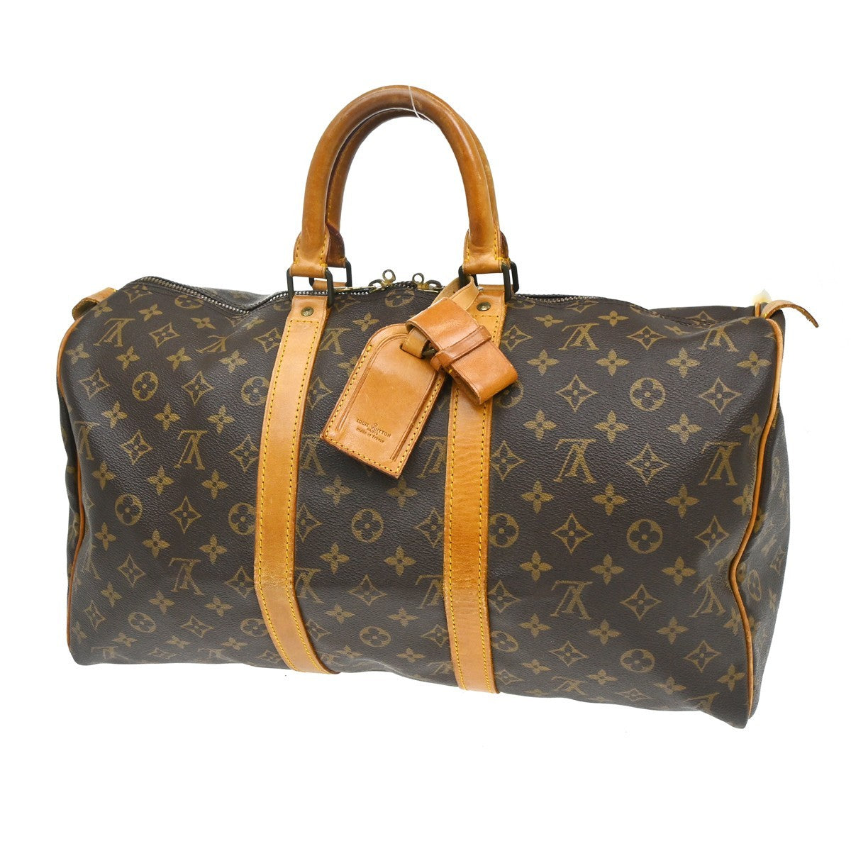 Louis Vuitton Keepall Bag Monogram Canvas Brown Canvas Travel Bag Bag (Pre-Owned)