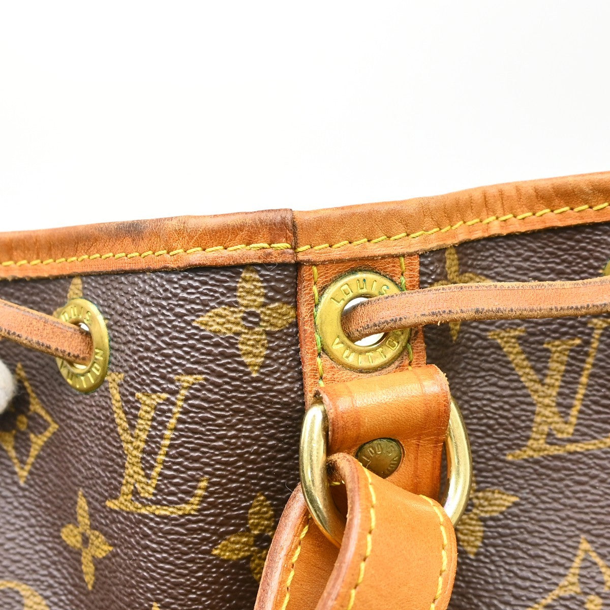Louis Vuitton Petit Noe Handbag Monogram Canvas Brown Canvas Shoulder Bag Bag (Pre-Owned)