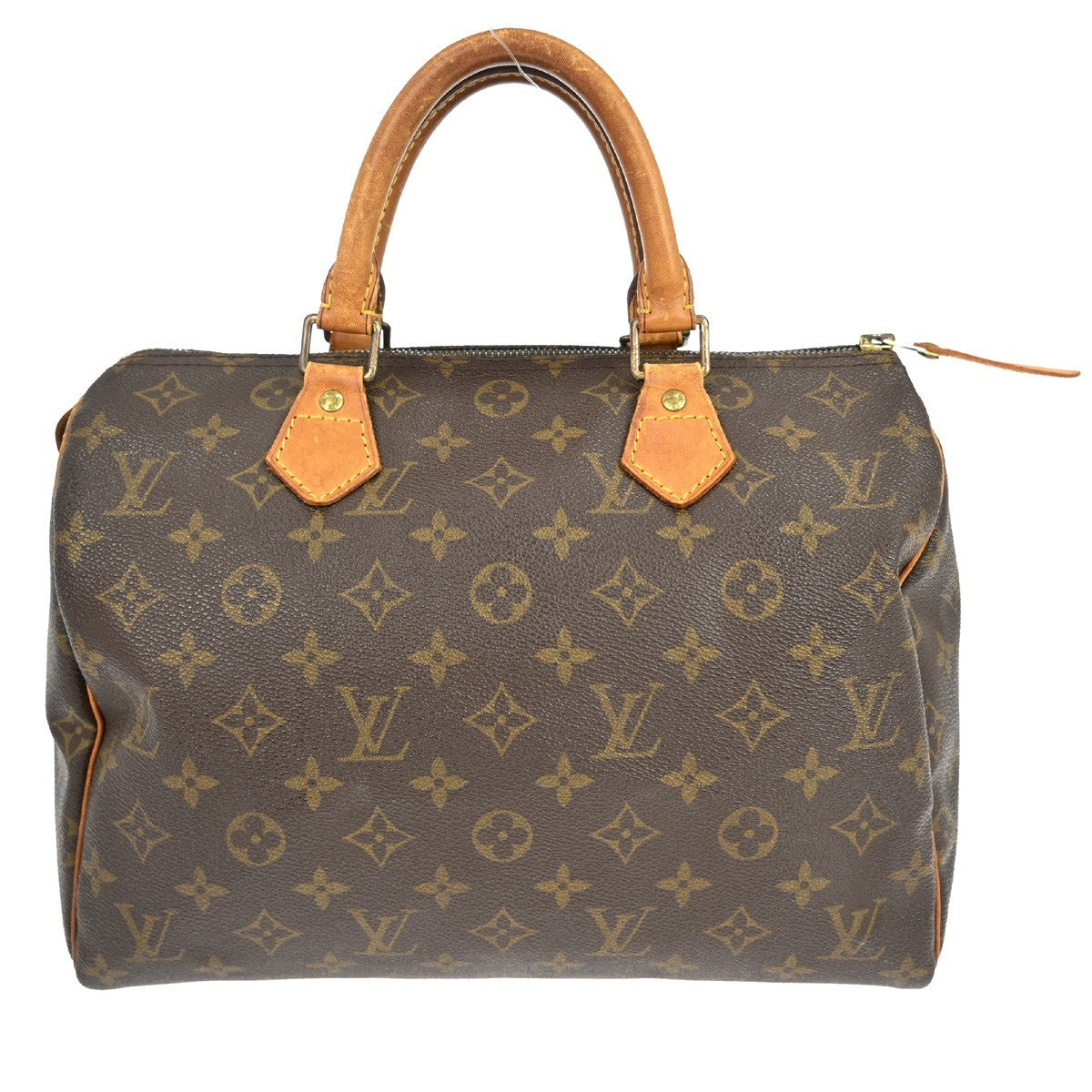 Louis Vuitton Speedy Handbag Monogram Canvas Brown Canvas Handbag (Pre-Owned)