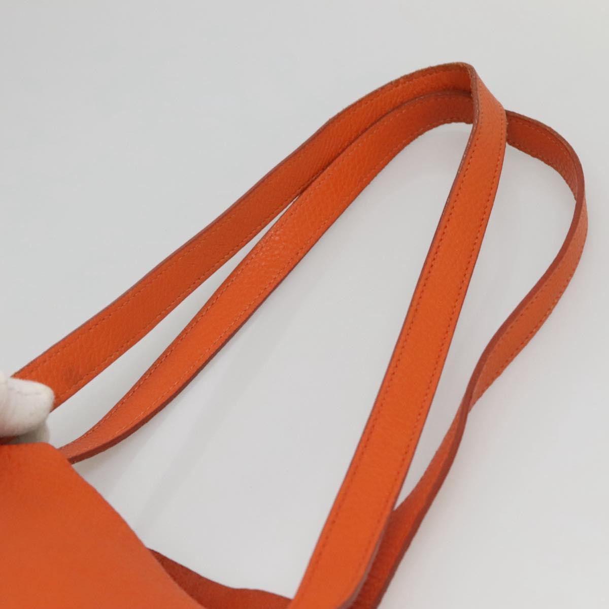 Prada Vintage Tote Leather Orange Leather Tote Bag Bag (Pre-Owned)