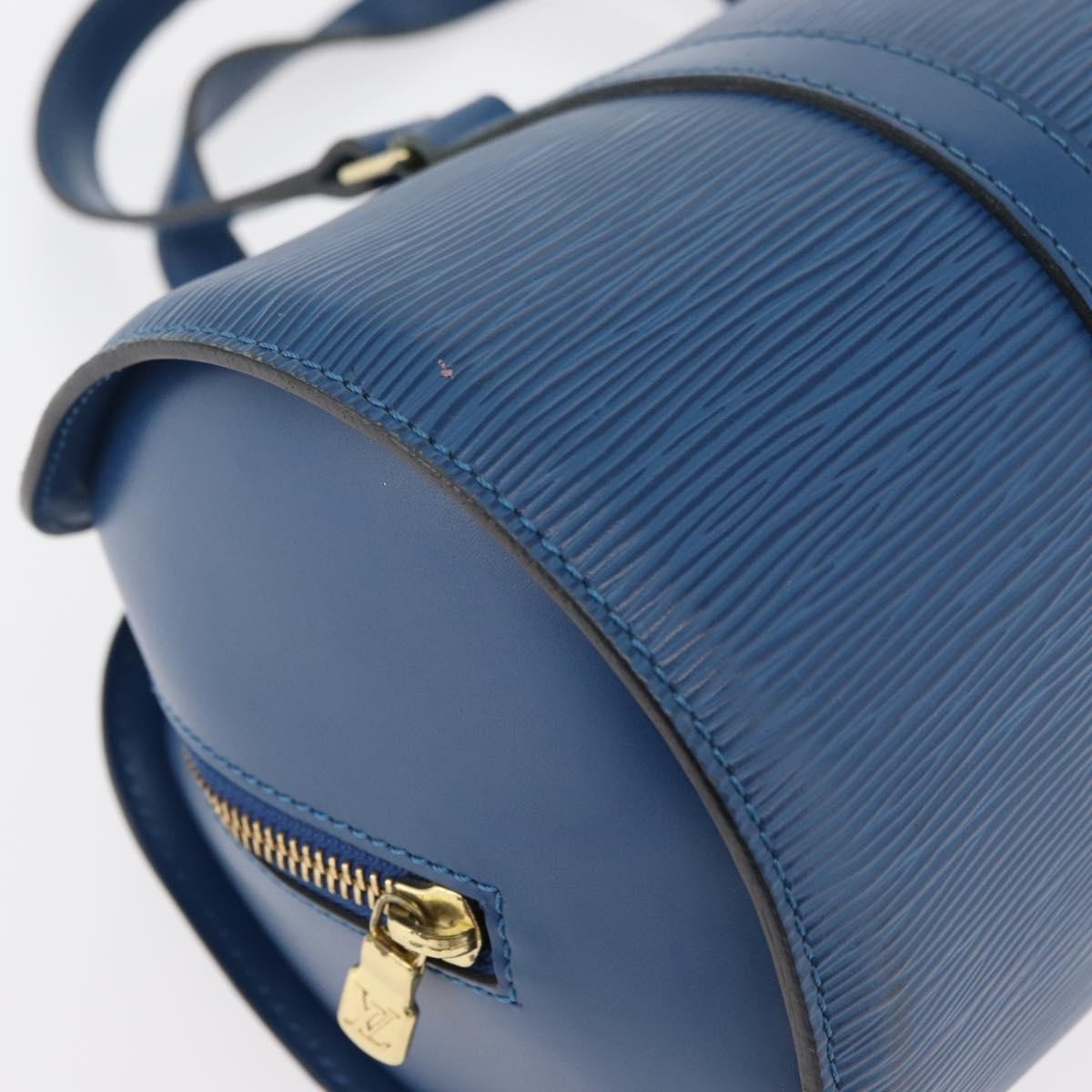 Louis Vuitton Soufflot Handbag Epi Leather Blue Leather Handbag (Pre-Owned)