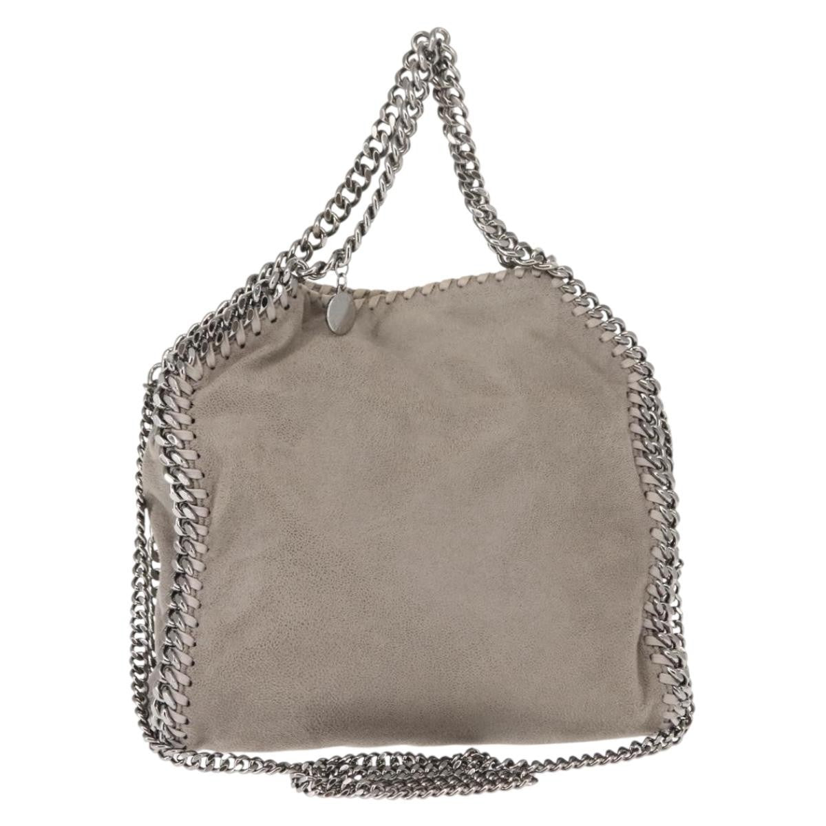 Stella Mccartney Falabella Fold Over Crossbody Bag Faux Leather Gray Polyester Bag (Pre-Owned)