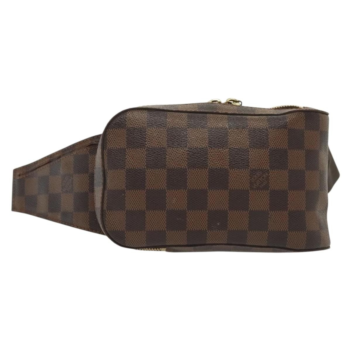 Louis Vuitton Geronimos Waist Bag Damier Brown Canvas Clutche & Pouche Bag (Pre-Owned)