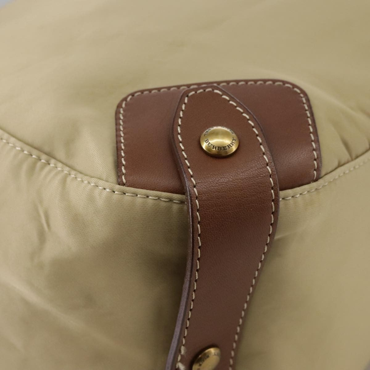 Burberry Blue Label Shoulder Bag Nylon Beige Nylon Shoulder Bag Bag (Pre-Owned)