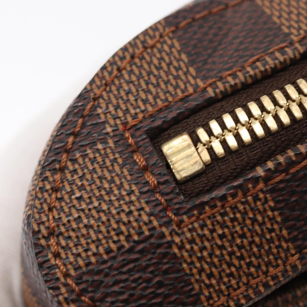 Louis Vuitton Geronimos Waist Bag Damier Brown Canvas Shoulder Bag Bag (Pre-Owned)