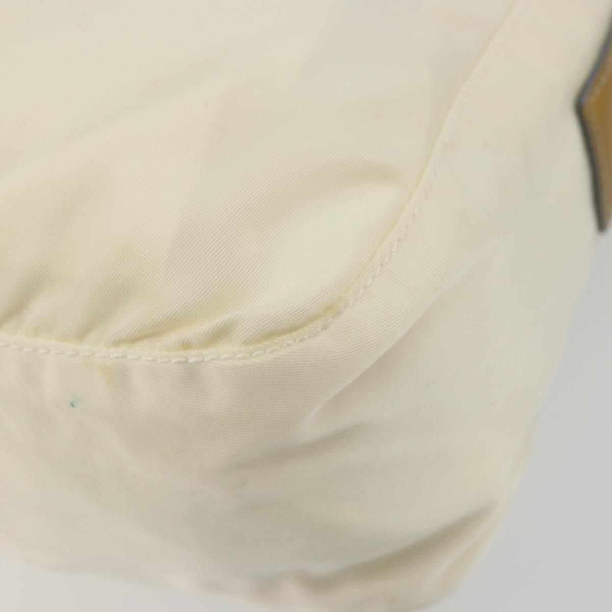 Prada Zip Waist Bag Tessuto White Nylon Shoulder Bag Bag (Pre-Owned)