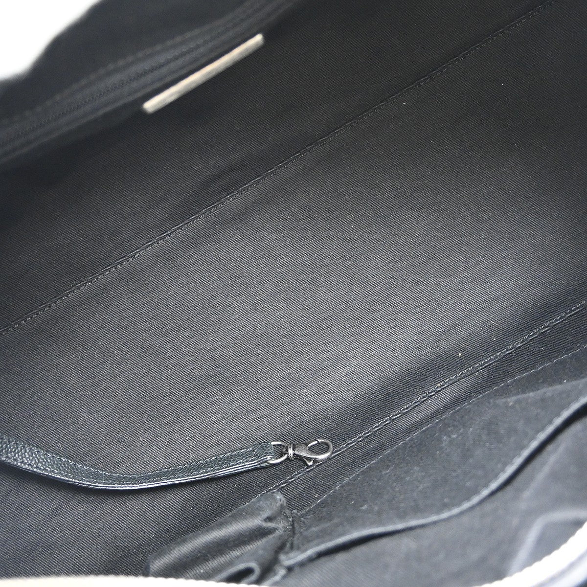 Chanel Outdoor Ligne Doctor Bag Quilted Caviar Black Leather Handbag (Pre-Owned)