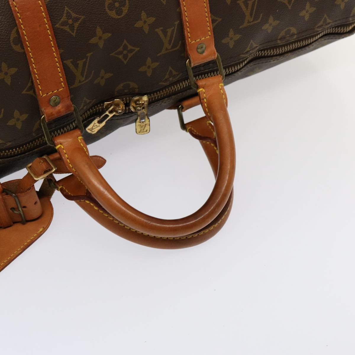 Louis Vuitton Keepall Bag Monogram Canvas Brown Canvas Travel Bag Bag (Pre-Owned)