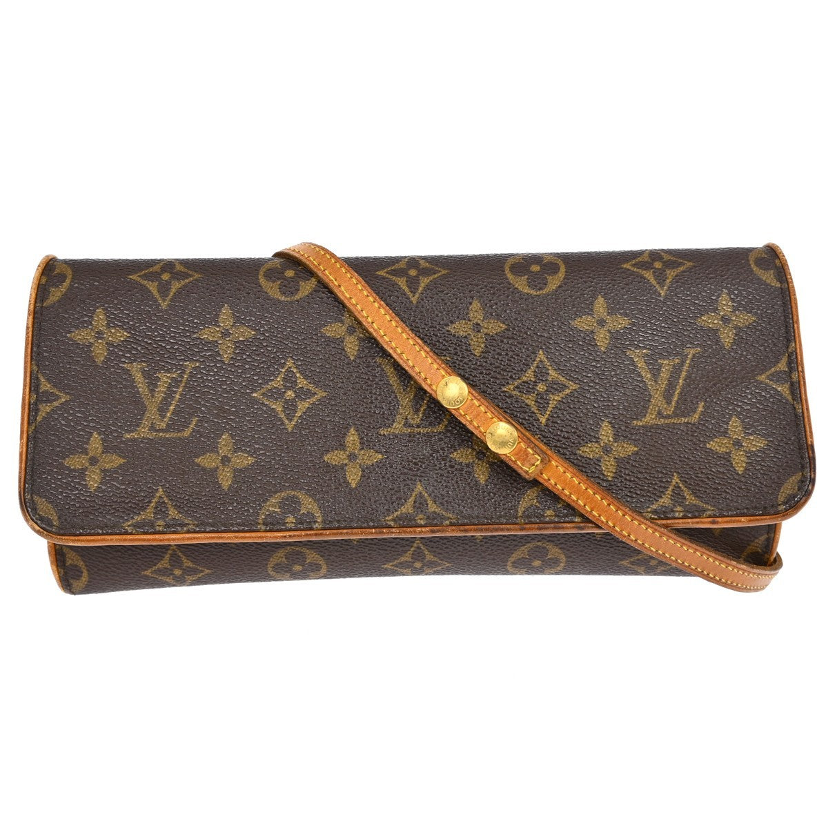 Louis Vuitton Twin Handbag Monogram Canvas Brown Canvas Clutche & Pouche Bag (Pre-Owned)