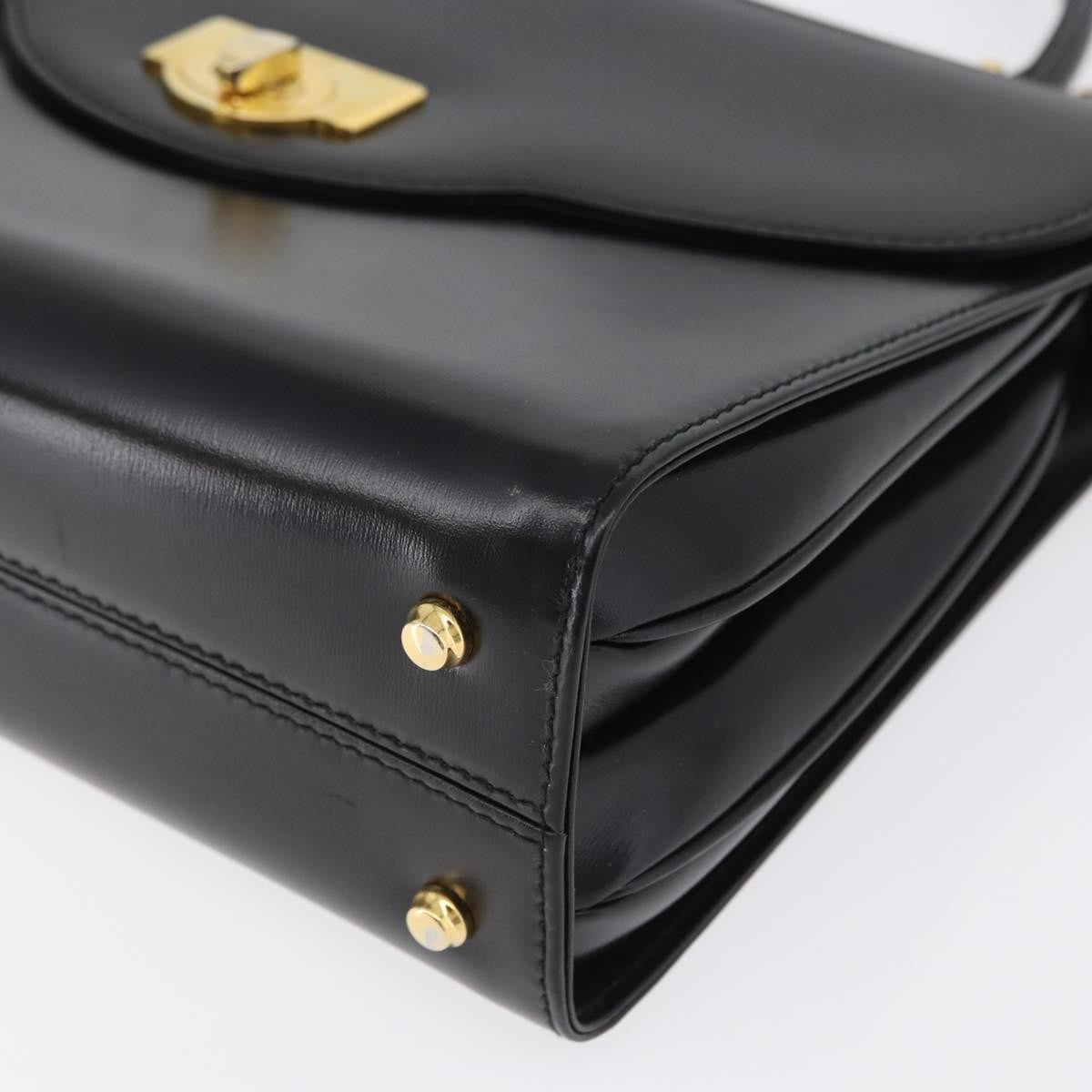 Bally Handbag Leather Black Leather Handbag (Pre-Owned)