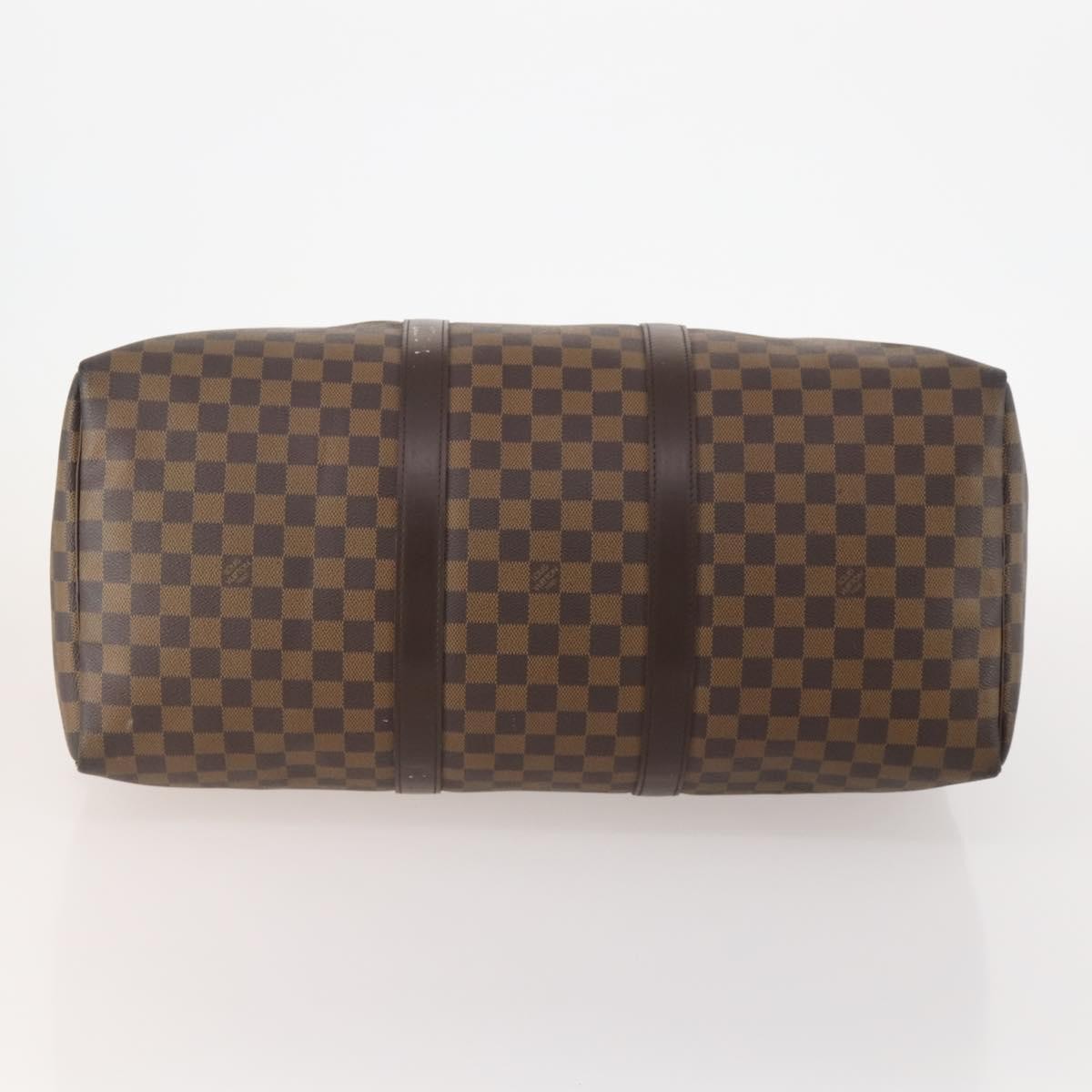 Louis Vuitton Keepall Bag Damier Brown Canvas Travel Bag Bag (Pre-Owned)