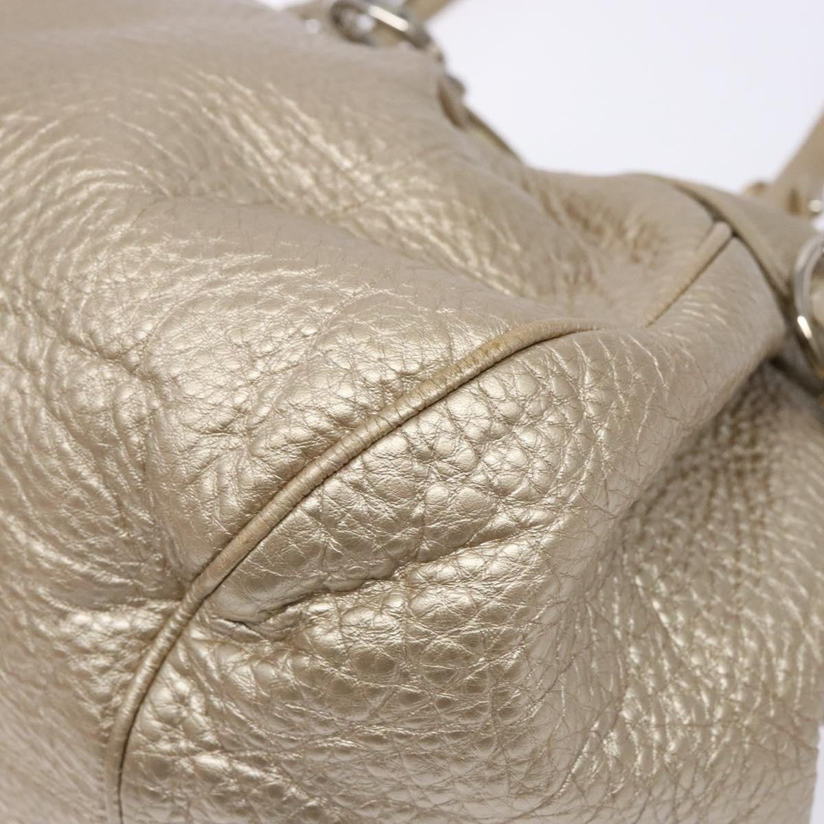 Salvatore Ferragamo Marisa Satchel Leather Gold Leather Bag (Pre-Owned)