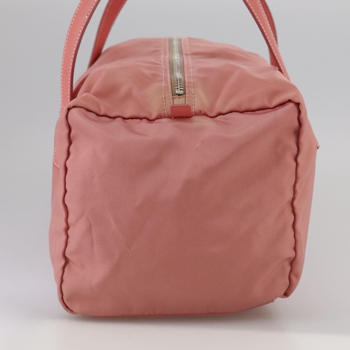 Prada Vintage Boston Bag Nylon Pink Nylon Travel Bag Bag (Pre-Owned)