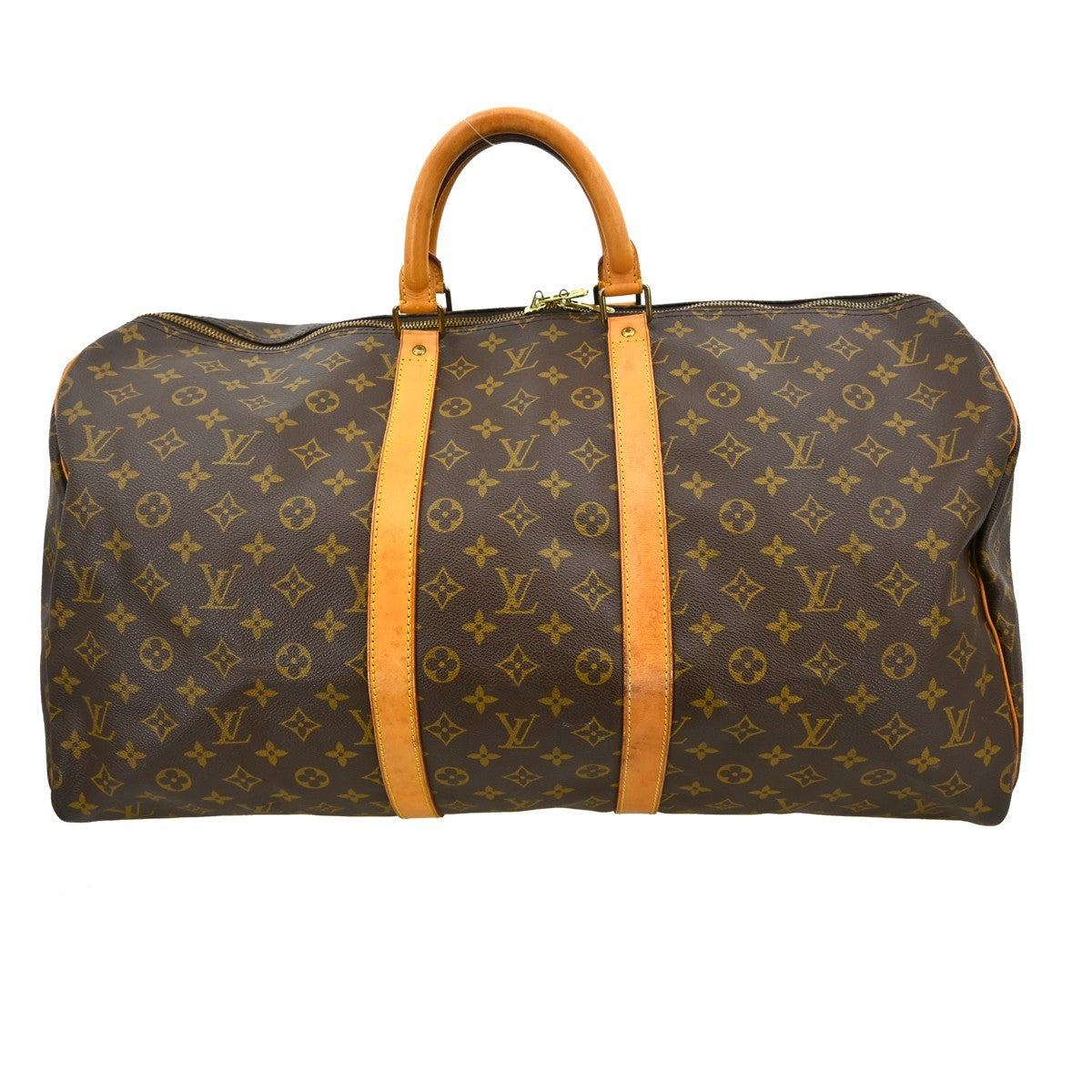 Louis Vuitton Keepall Bag Monogram Canvas Brown Canvas Travel Bag Bag (Pre-Owned)