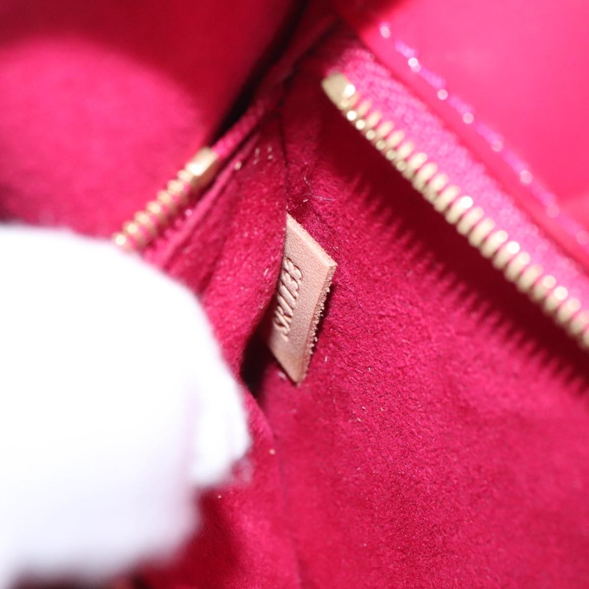 Louis Vuitton Monceau Handbag Vernis Red Patent_Leather Handbag (Pre-Owned)
