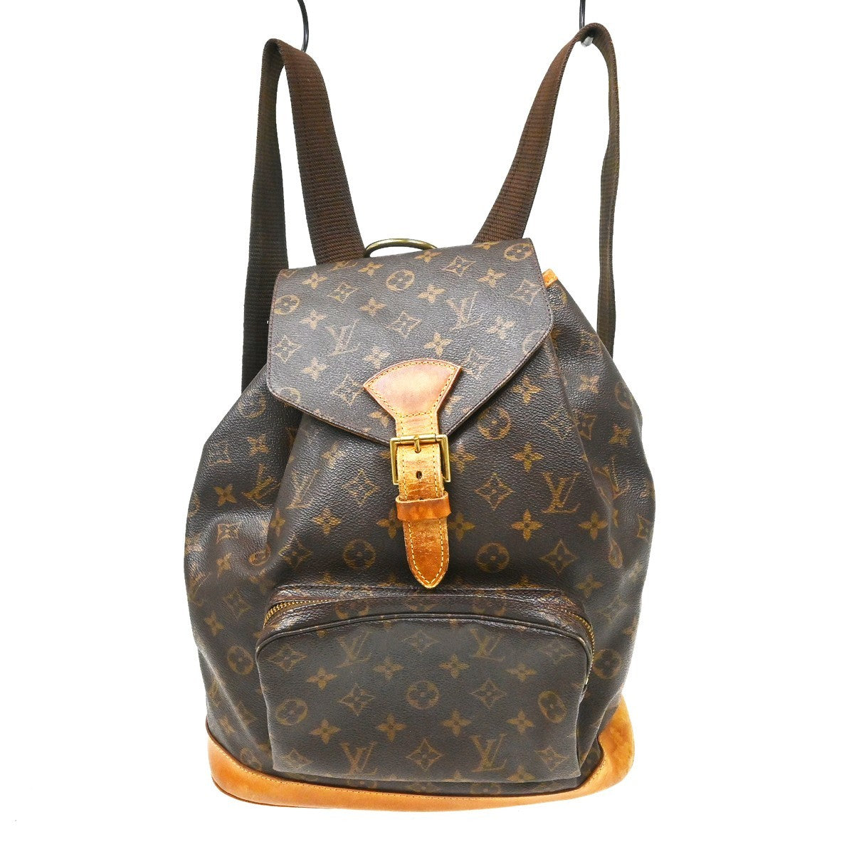 Louis Vuitton Vintage Montsouris Backpack Monogram Canvas Brown Canvas Backpack Bag (Pre-Owned)