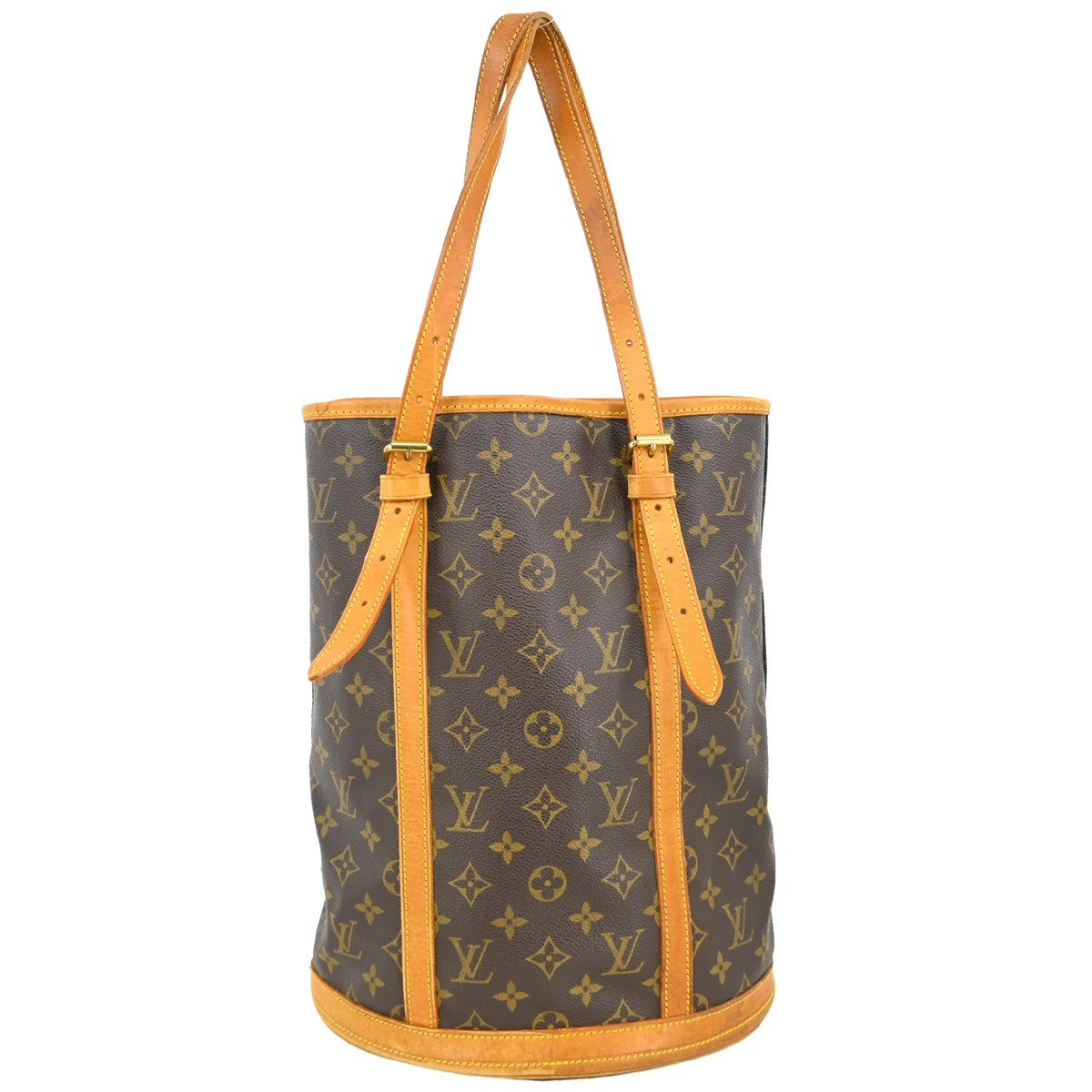 Louis Vuitton Bucket Bag Monogram Canvas Brown Canvas Tote Bag Bag (Pre-Owned)