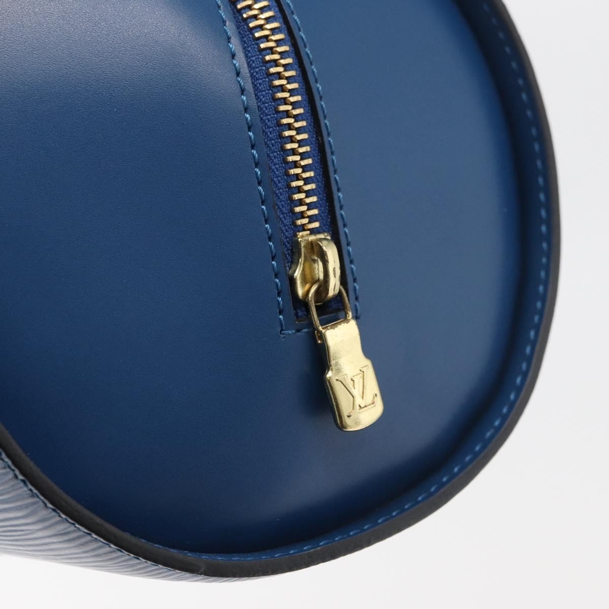 Louis Vuitton Soufflot Handbag Epi Leather Blue Leather Handbag (Pre-Owned)