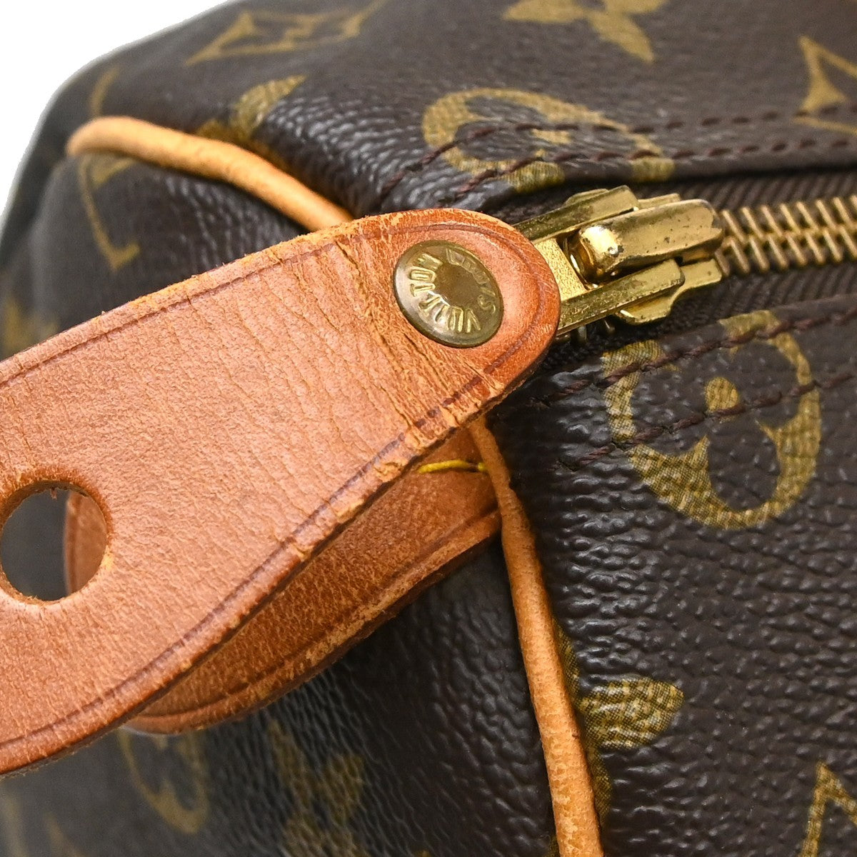 Louis Vuitton Speedy Handbag Monogram Canvas Brown Canvas Handbag (Pre-Owned)