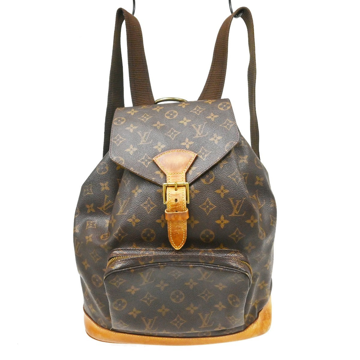 Louis Vuitton Vintage Montsouris Backpack Monogram Canvas Brown Canvas Backpack Bag (Pre-Owned)
