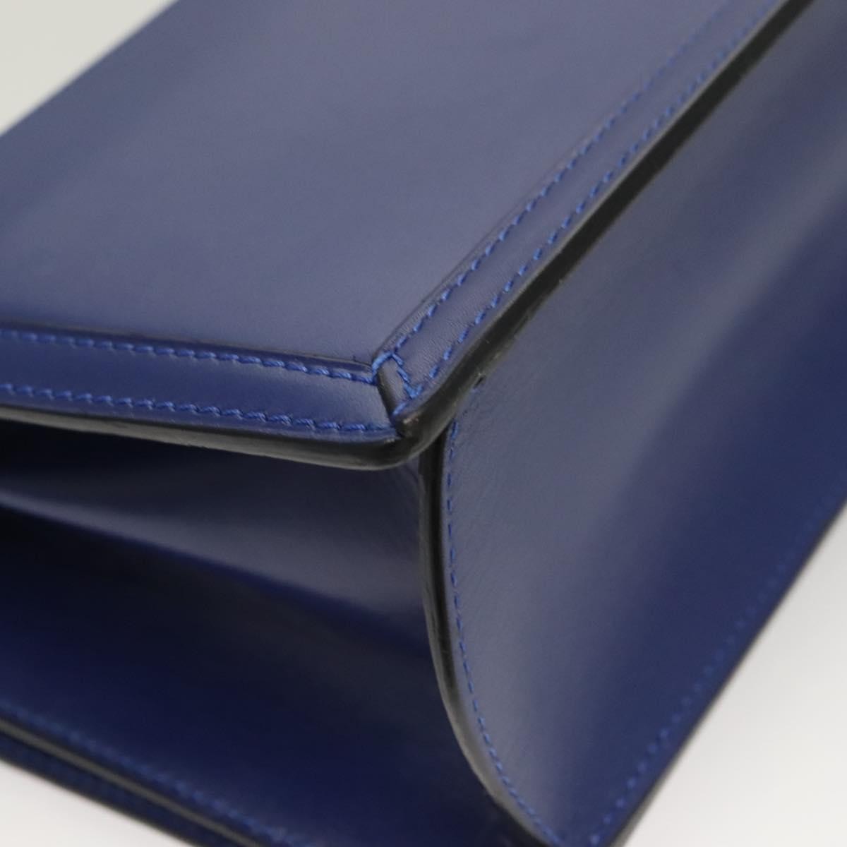 Loewe Barcelona Shoulder Bag Leather Blue Leather Shoulder Bag Bag (Pre-Owned)