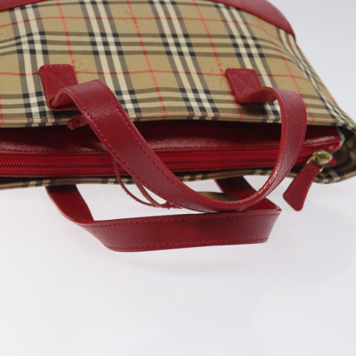 Burberry Nova Check Handbag Nova Check Canvas And Leather Beige Canvas Handbag (Pre-Owned)