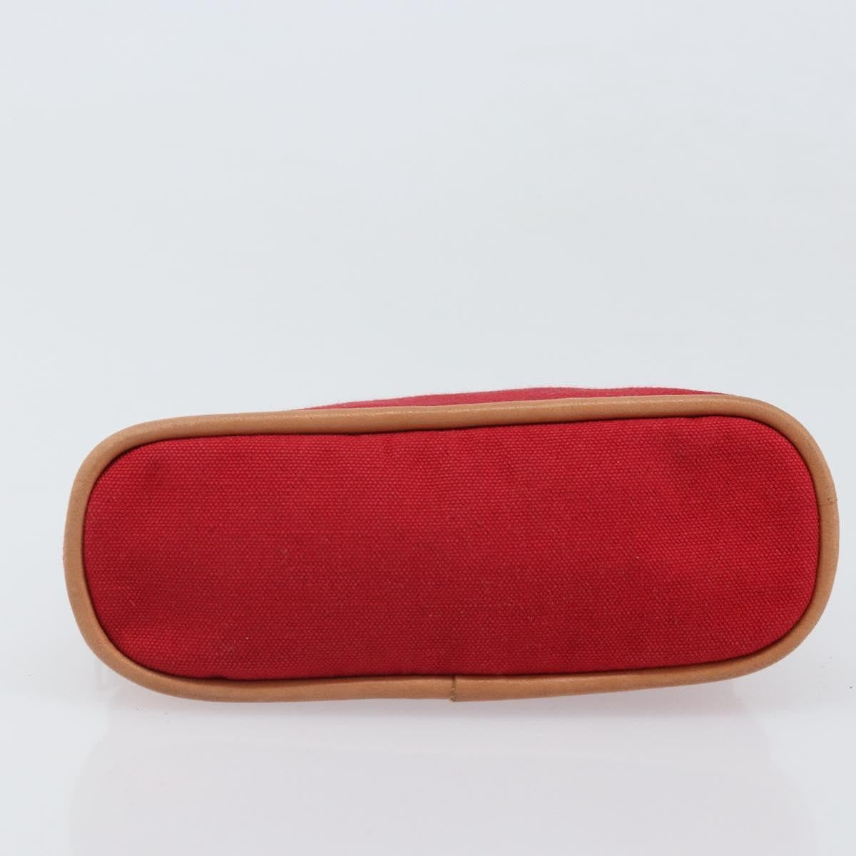 Hermes Bolide Travel Pouch Canvas Red Canvas Clutche & Pouche Bag (Pre-Owned)
