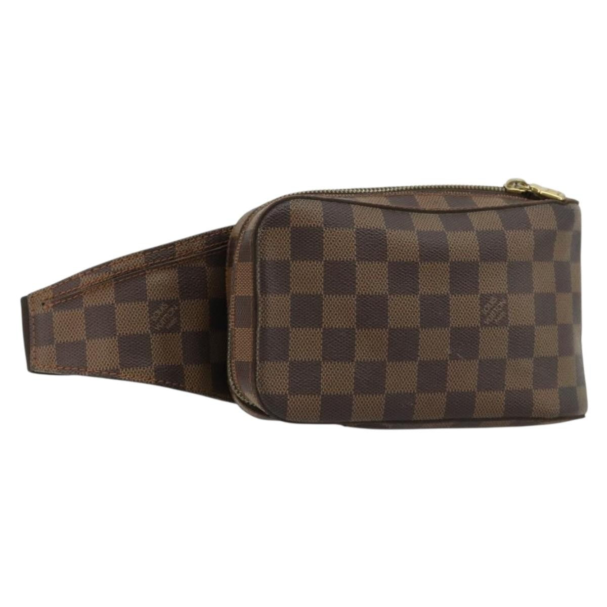 Louis Vuitton Geronimos Waist Bag Damier Brown Canvas Shoulder Bag Bag (Pre-Owned)