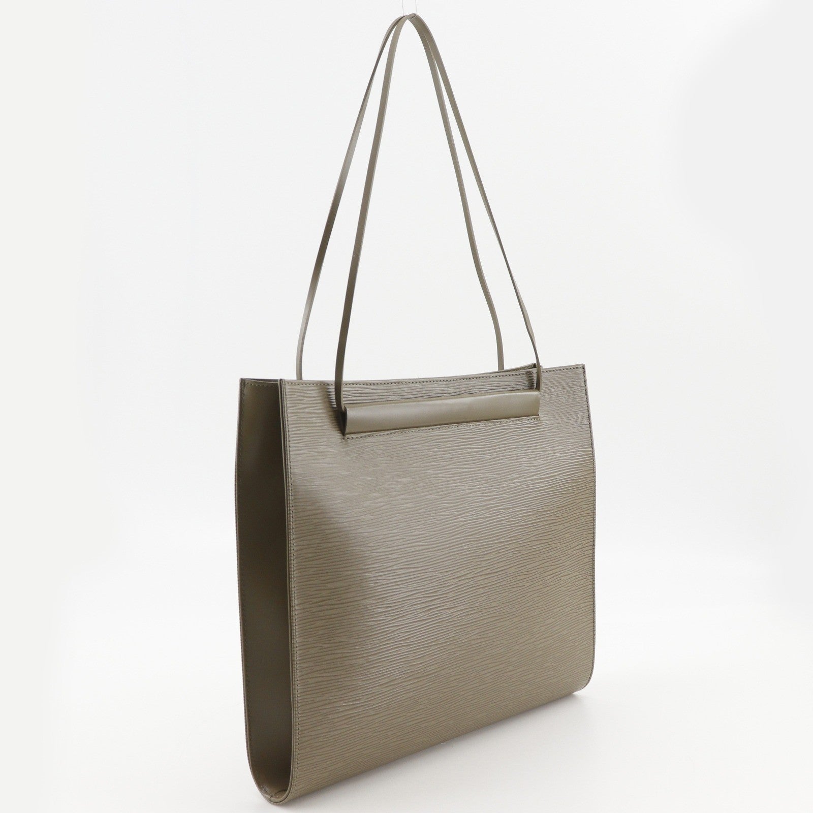 Louis Vuitton Saint Tropez Handbag Epi Leather Gray Leather Tote Bag Bag (Pre-Owned)