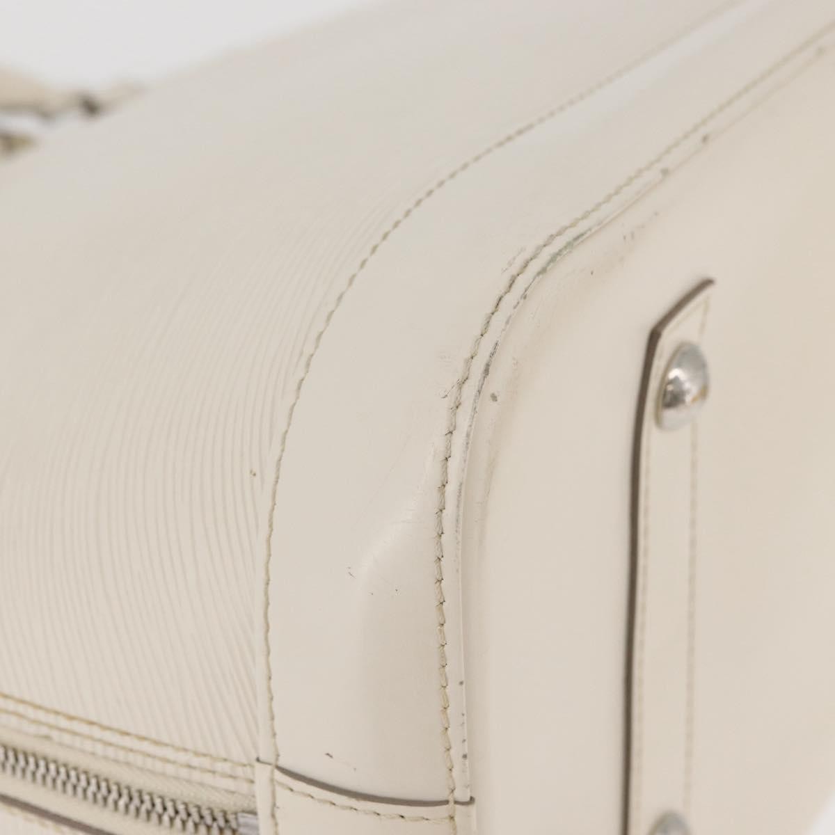 Louis Vuitton Alma Handbag Epi Leather White Leather Handbag (Pre-Owned)