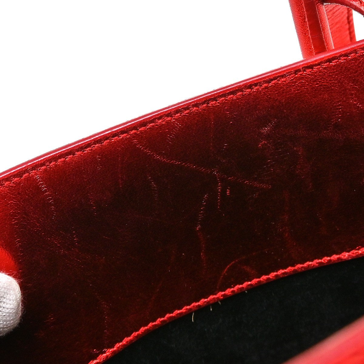 Saint Laurent Sac De Jour Bag Leather Red Leather Handbag (Pre-Owned)