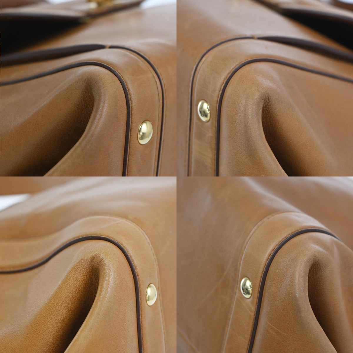 Salvatore Ferragamo Suzanna Satchel Smooth Leather Brown Leather Handbag (Pre-Owned)