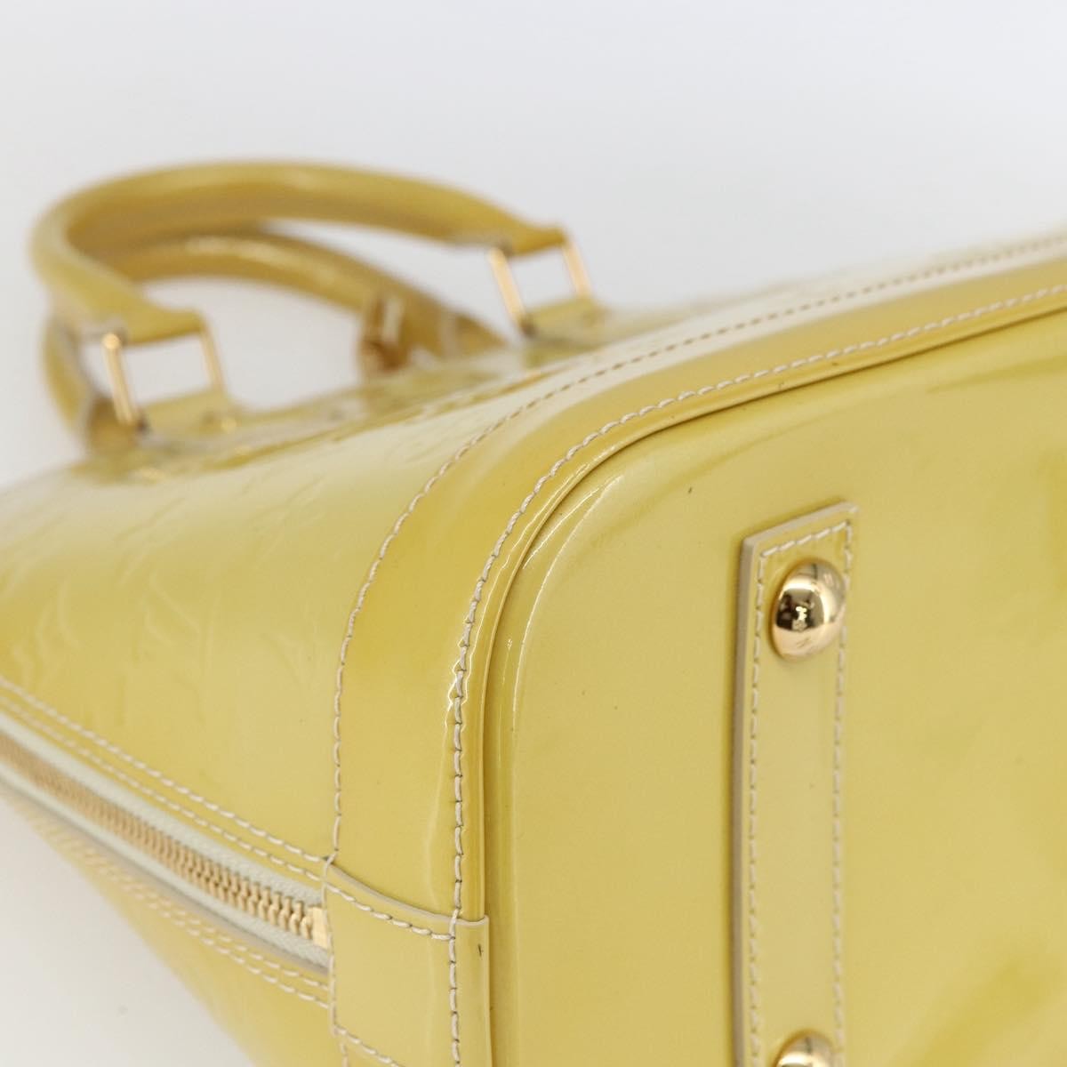 Louis Vuitton Alma Handbag Monogram Vernis Beige Patent_Leather Handbag (Pre-Owned)