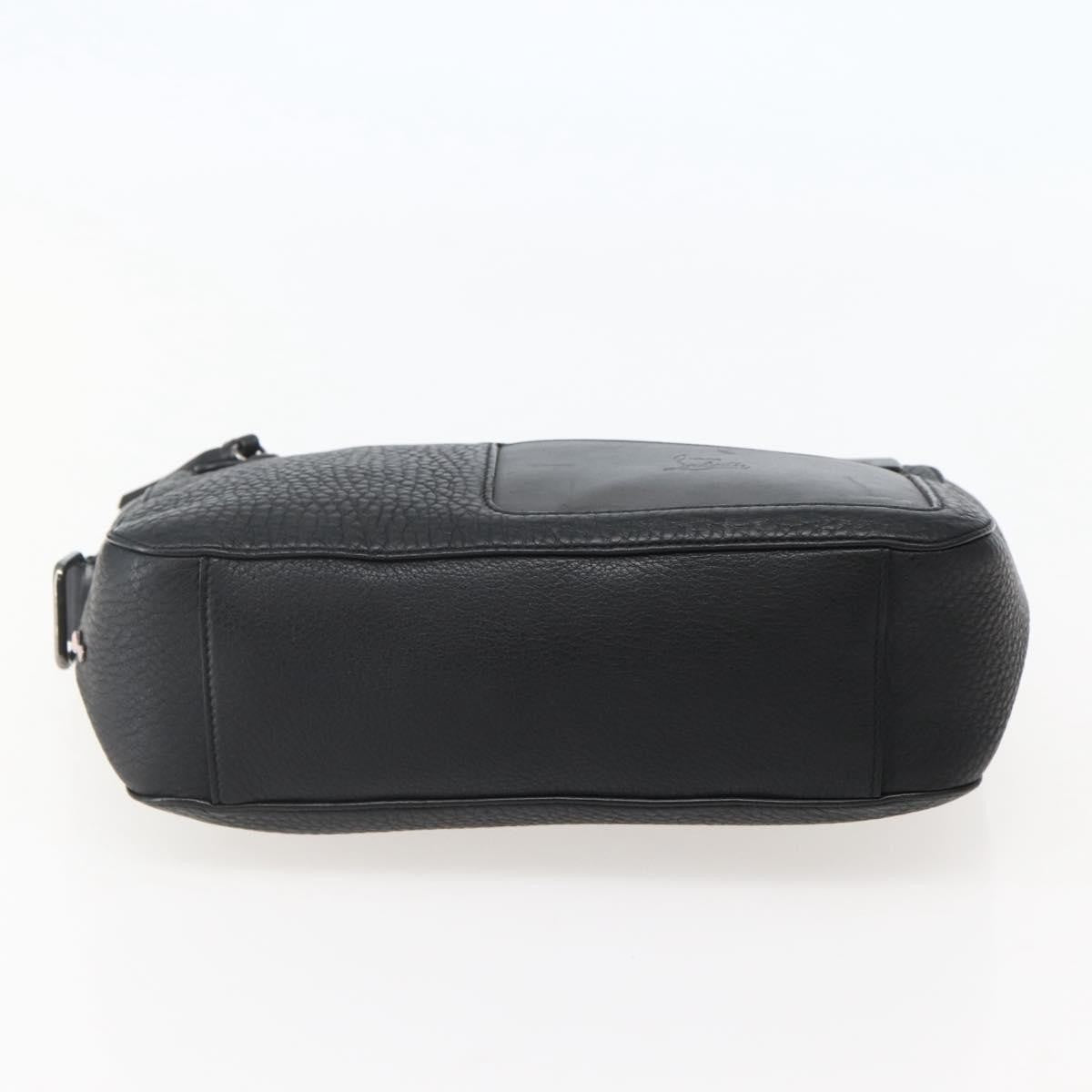 Christian Louboutin Loubiclutch Leather Black Leather Clutche & Pouche Bag (Pre-Owned)