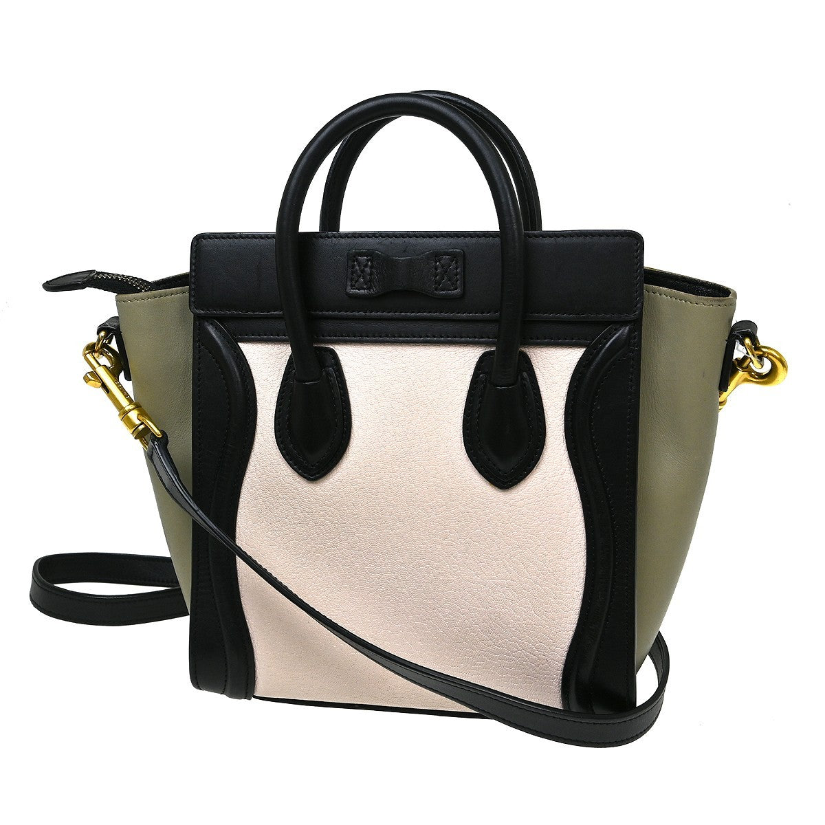 Celine Tricolor Luggage Bag Leather Multicolour Leather Tote Bag Bag (Pre-Owned)