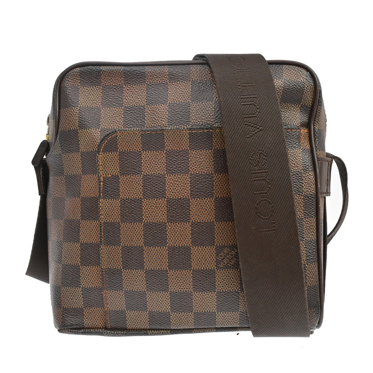 Louis Vuitton Olav Handbag Damier Brown Canvas Shoulder Bag Bag (Pre-Owned)