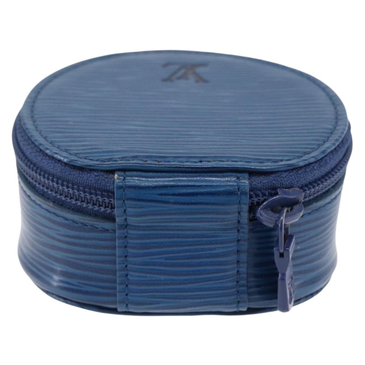 Louis Vuitton Ecrin Bijoux Jewelry Case Epi Leather Blue Leather Clutche & Pouche Bag (Pre-Owned)