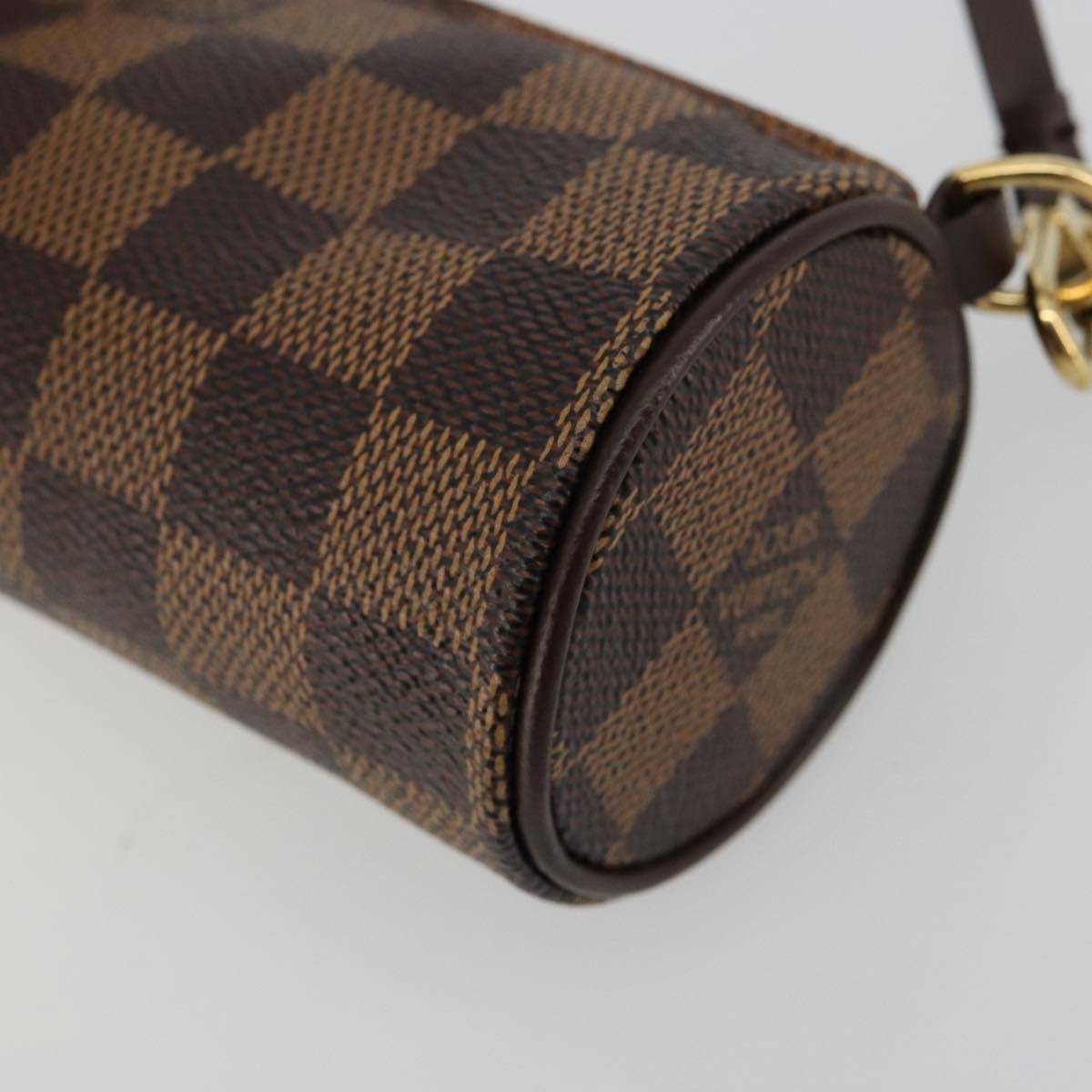 Louis Vuitton Papillon Pochette Damier Brown Canvas Clutche & Pouche Bag (Pre-Owned)