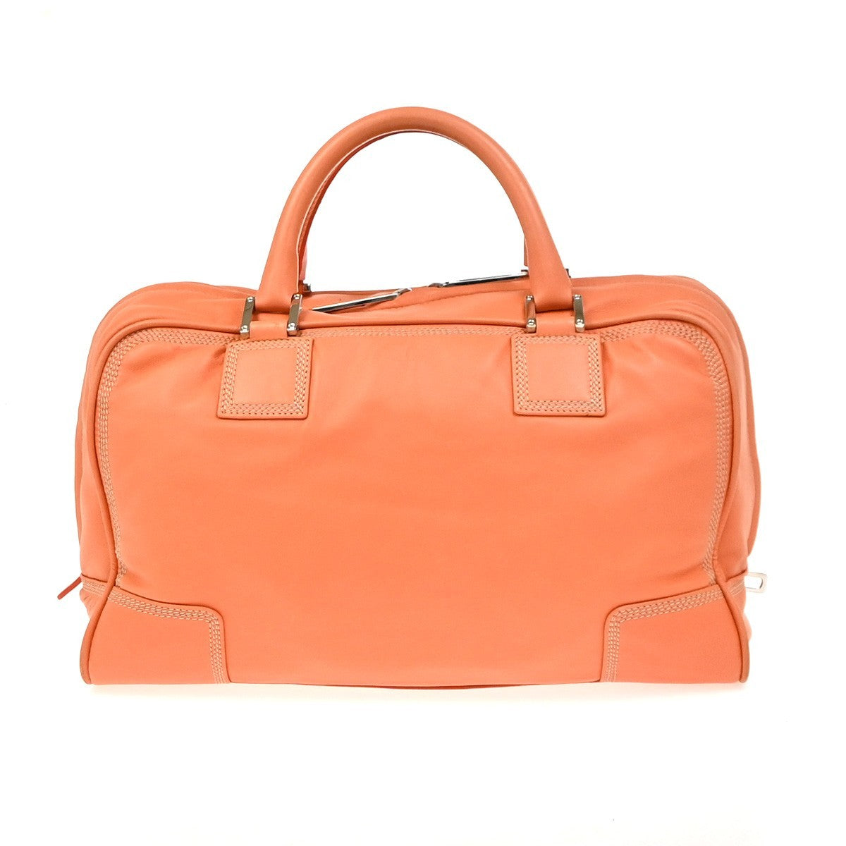 Loewe Amazona Bag Leather Orange Leather Handbag (Pre-Owned)