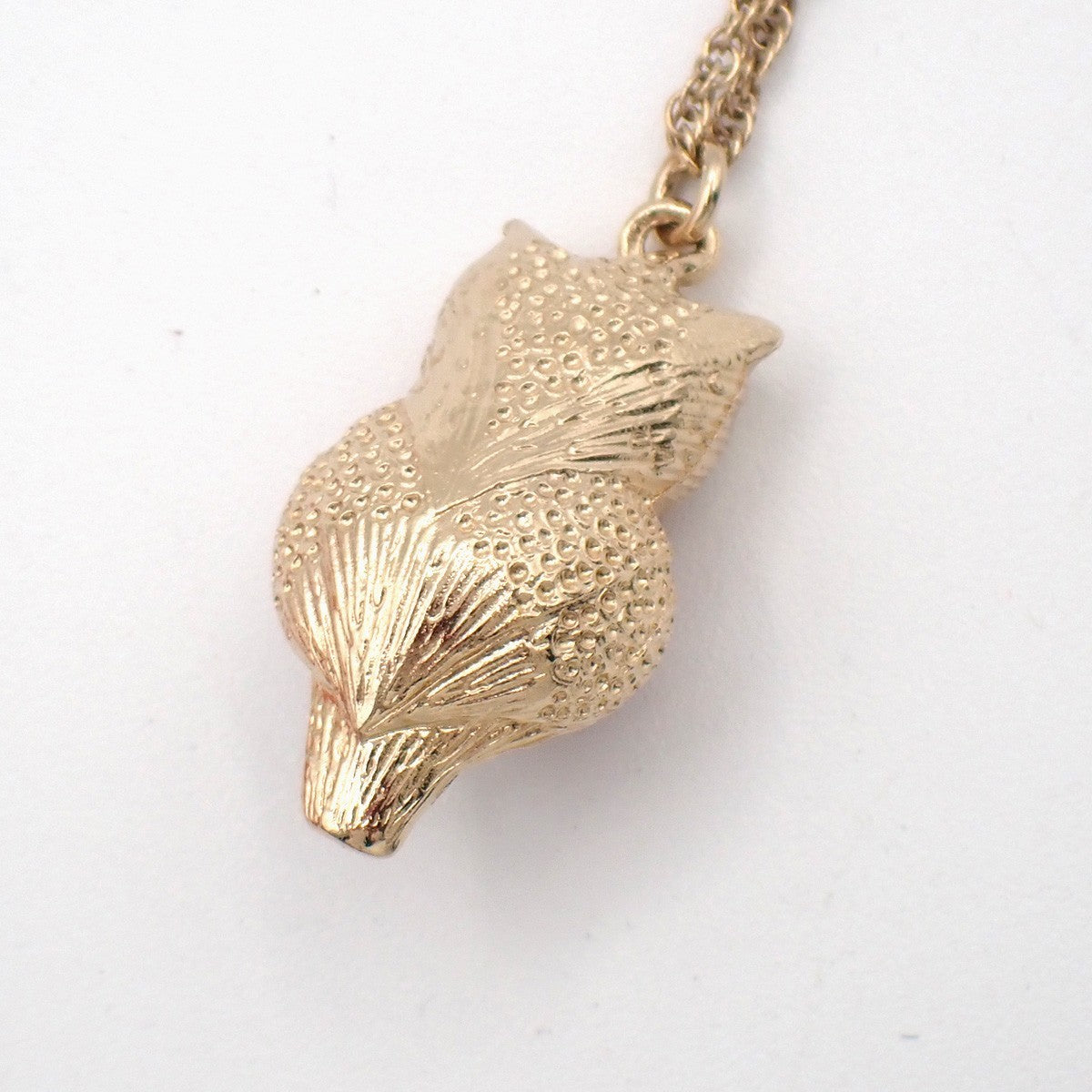 Chanel Owl Pendant Necklace Gold Plated Gold Gold_Plated Necklace Jewelry (Pre-Owned)